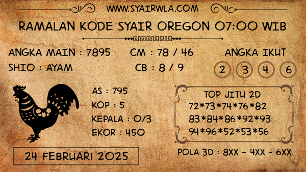 Prediksi Oregon 07:00 WIB